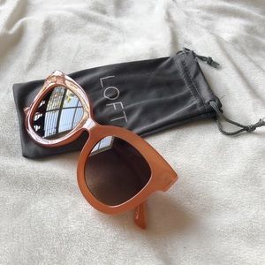 The Loft translucent orange sunglasses